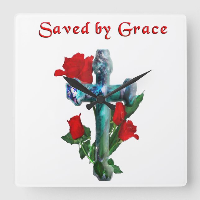 Christian Square Wall Clock (Front)
