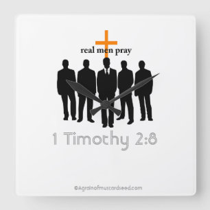 Christian Square Wall Clock