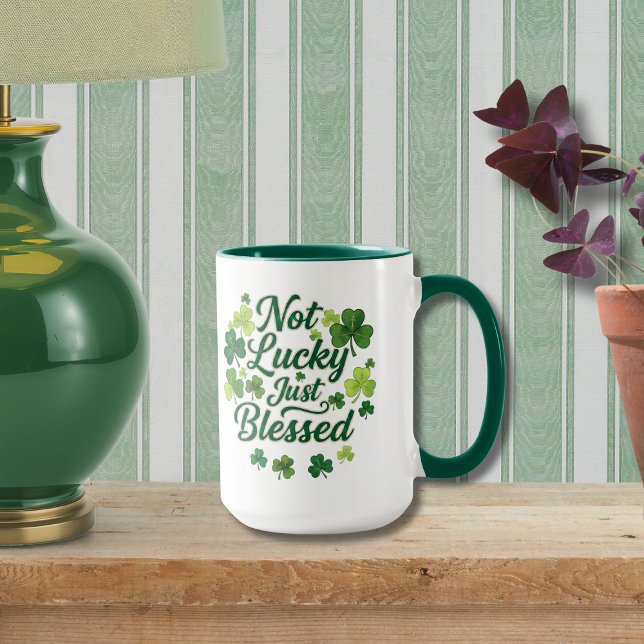 Christian St. Patrick’s Day Shamrock Blessed  Mug (Creator Uploaded)