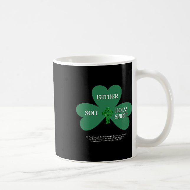 Christian St Patrick's Day Religious Trinity Clove Coffee Mug (Right)