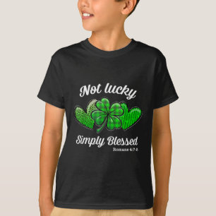 Christian St Patricks Day Shamrock Not Lucky Simpl T-Shirt