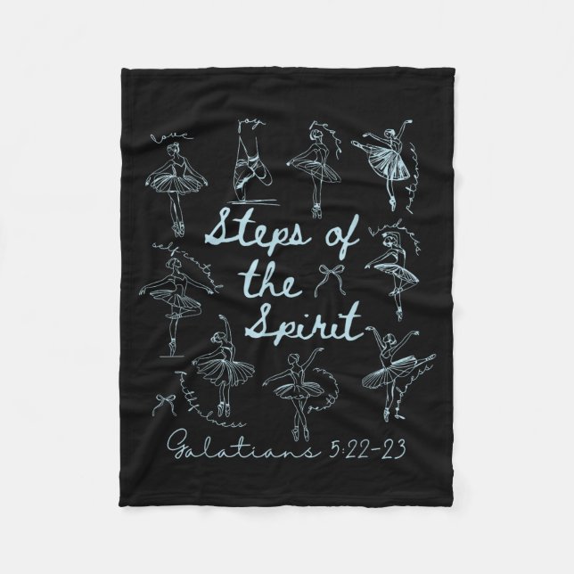 Christian Steps Of Srit Bible Verse Ballet Dancer  Fleece Blanket (Front)