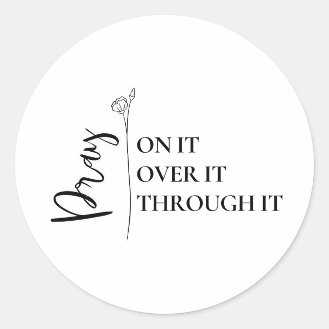Christian sticker | Bible Faith sticker quote (Front)