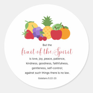 Christian Stickers Fruit of the Spirit Bible Verse