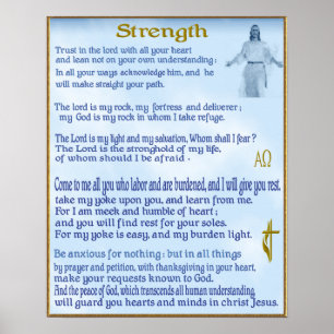 christian strengh scripture poster