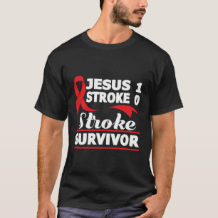 Christian Stroke Survivor Awareness Red Ribbon Bra T-Shirt
