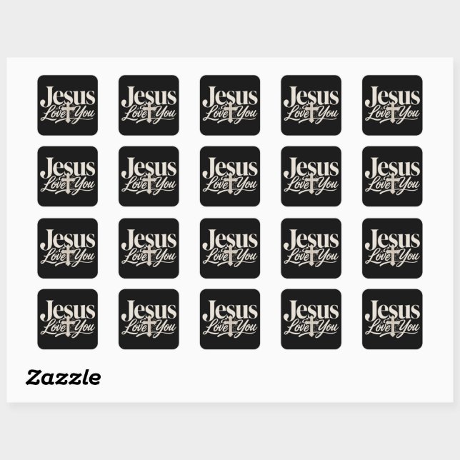 Christian Sublimation Design Square Sticker (Sheet)
