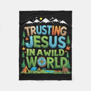 Christian Summer True North Vbs 2025 Trusting Jesu Fleece Blanket