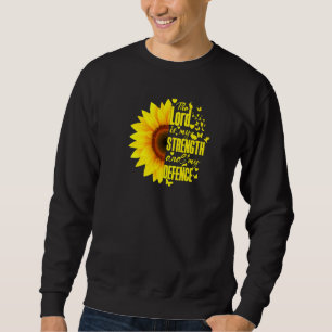 Christian Sunflower Floral Bible Verse Lord God E Sweatshirt