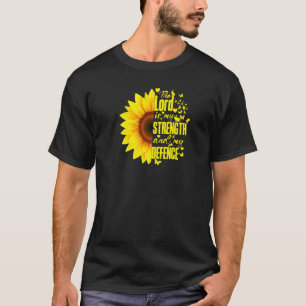Christian Sunflower Floral Bible Verse Lord God E T-Shirt