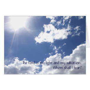 Christian Sunny Sky Psalms 27 All Occasion Card
