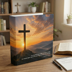 Christian Sunrise Cross Scripture Binder