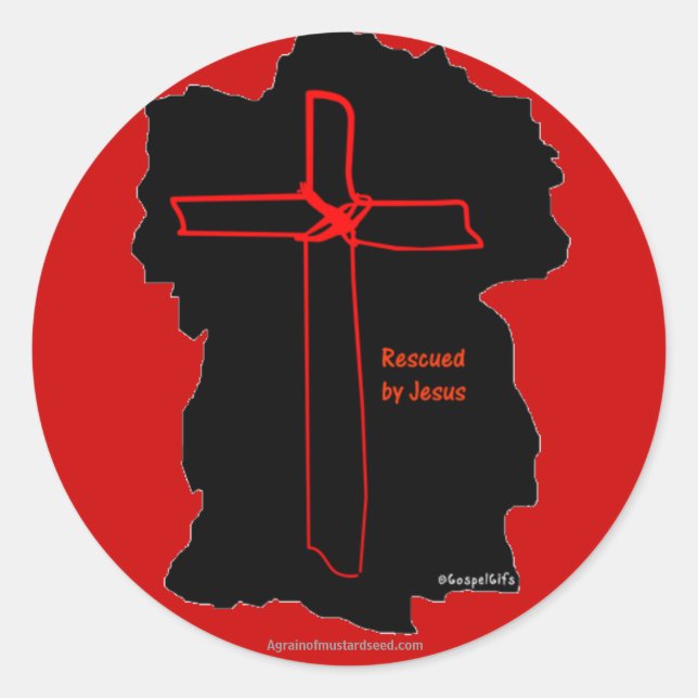 Christian Symbol Classic Round Sticker (Front)
