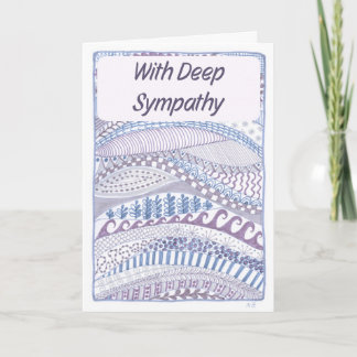 Christian Sympathy Card Purple Striations Design