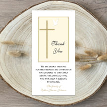 Christian Sympathy Merci Carte photo