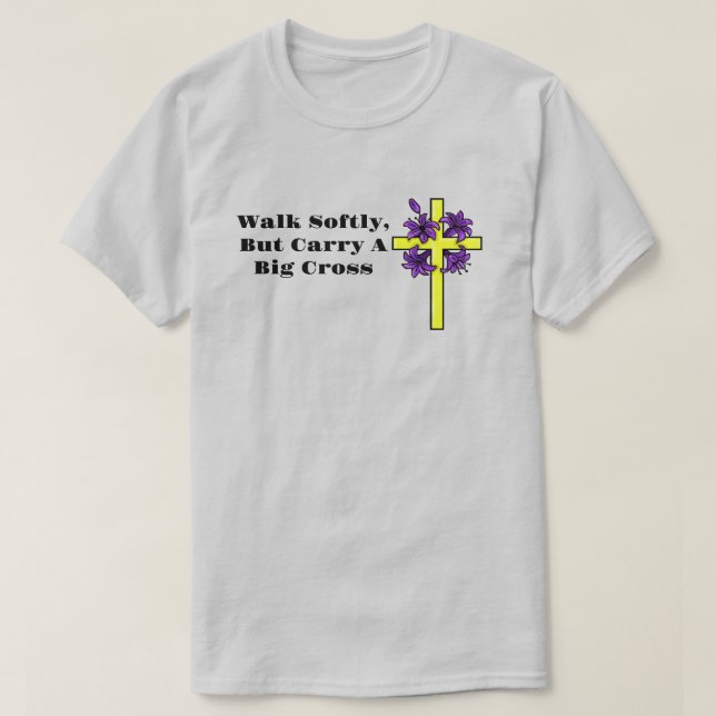 Christian T-shirt with Easter Cross  Customize It! (Design Front)