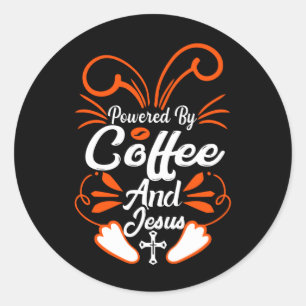 Christian T Shirts, Coffee And Jesus Shirt Classic Round Sticker