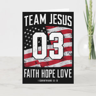 Christian - Team Jesus 03 Faith Hope Love Card