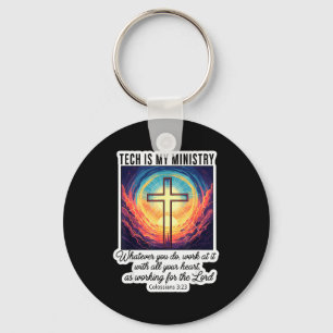 Christian Technology Expert Tech Is My Ministry Je Keychain