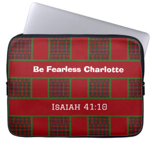Christian Teen Encouragement Personalized Name Laptop Sleeve