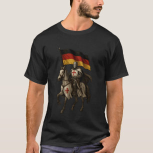 Christian Templar Knight with Germany Flag - Catho T-Shirt