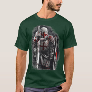 Christian Templar Knights Gifts Rosary Crusader T-Shirt