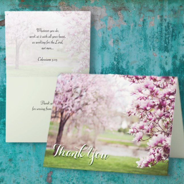 Christian Thank You Serving From the Heart Card (Creator Uploaded)