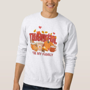 Christian Thanksgiving Pumpkin THANKFUL Family Sweatshirt