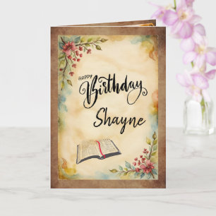 Christian Themed Folded Birthday Greeting Card