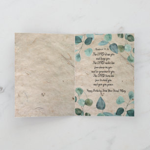 Christian Themed Folded Birthday Greeting Card