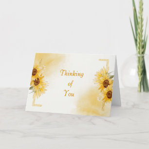 Christian Thinking of You Card with Sunflowers