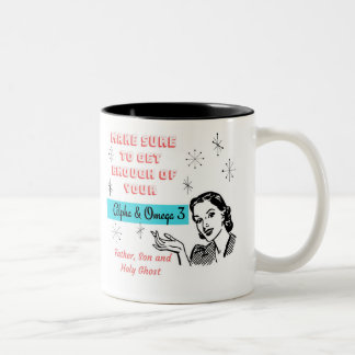 Christian Trinity Retro 1950s Cheeky Jesus Mug