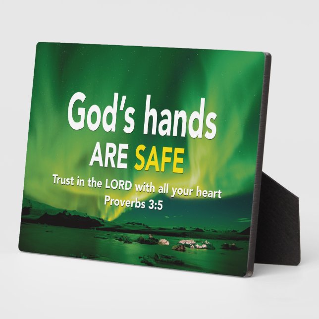 Christian TRUST IN THE LORD Proverbs 3:5 Plaque (Side)