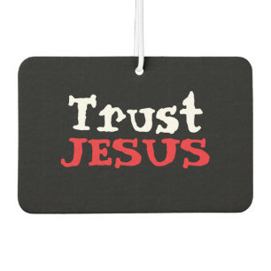 Christian ‘Trust JESUS’ Red Black White Air Freshener