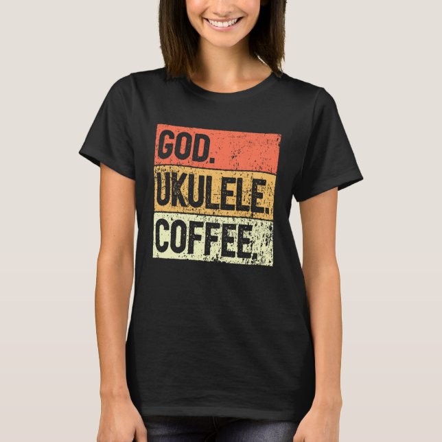Christian Ukulele Player Worship Ukulele Church Uk T-Shirt (Front)