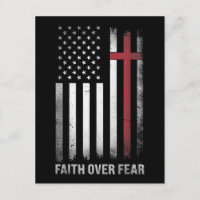 Christian US USA Flag American Christ Faith Over F