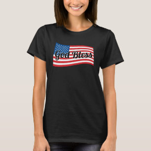 Christian USA Patriotic  God Bless America Flag T-Shirt