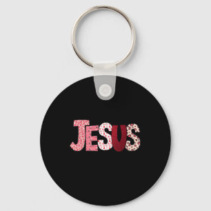 Christian Valentine Day Jesus Religious Valentine  Keychain
