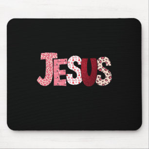 Christian Valentine Day Jesus Religious Valentine Mouse Pad