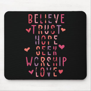 Christian Valentine Day Jesus Religious Valentine Mouse Pad