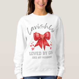 Christian Valentine LAVISHLY LOVED Coquette Bow Sweatshirt