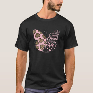 Christian Valentines Day Gifts Butterfly Cheetah P T-Shirt