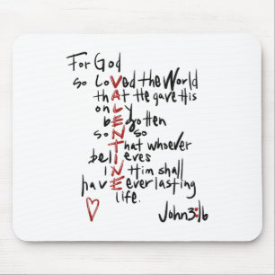 Christian Valentines John 3_16 For God So Loved Th Mouse Pad
