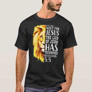 Christian Verse Jesus Faith Lion Judah Graphic On  T-Shirt
