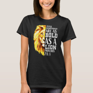 Christian Verse Religious Lion Judah Graphic On Ba T-Shirt