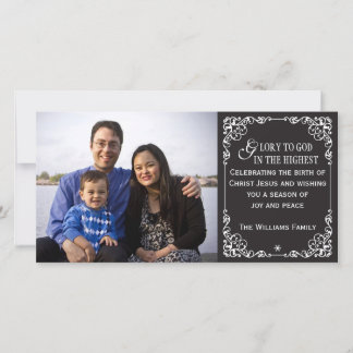 Christian Vintage Chalkboard Christmas Photo Cards