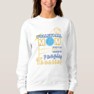 Christian Volleyball Mom Front-Back Sweatshirt