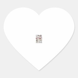 Christian Walk Through Fire Vintage Heart Sticker