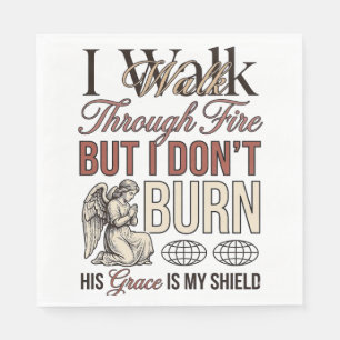 Christian Walk Through Fire Vintage Napkin