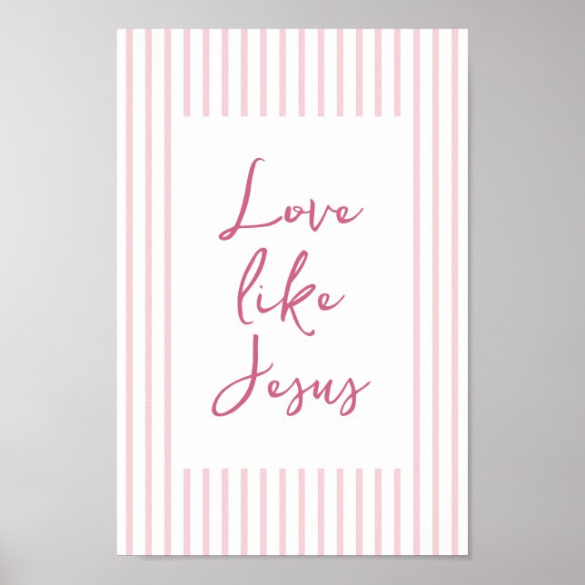Christian Wall Art Decor Pink Girl Room (Front)